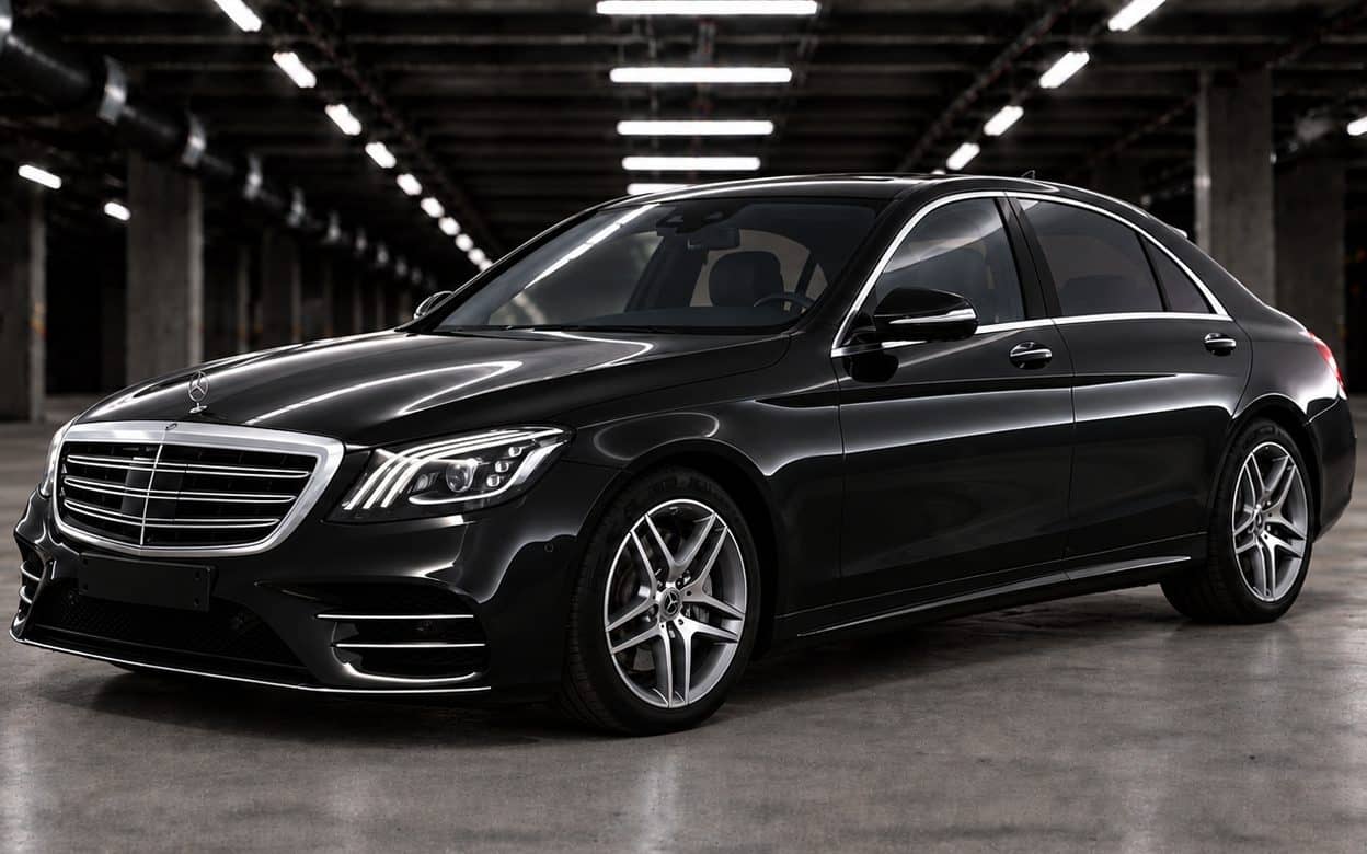Mercedes-Benz S-Class, luxury sedan for self-drive or chauffeured rental in Lapland