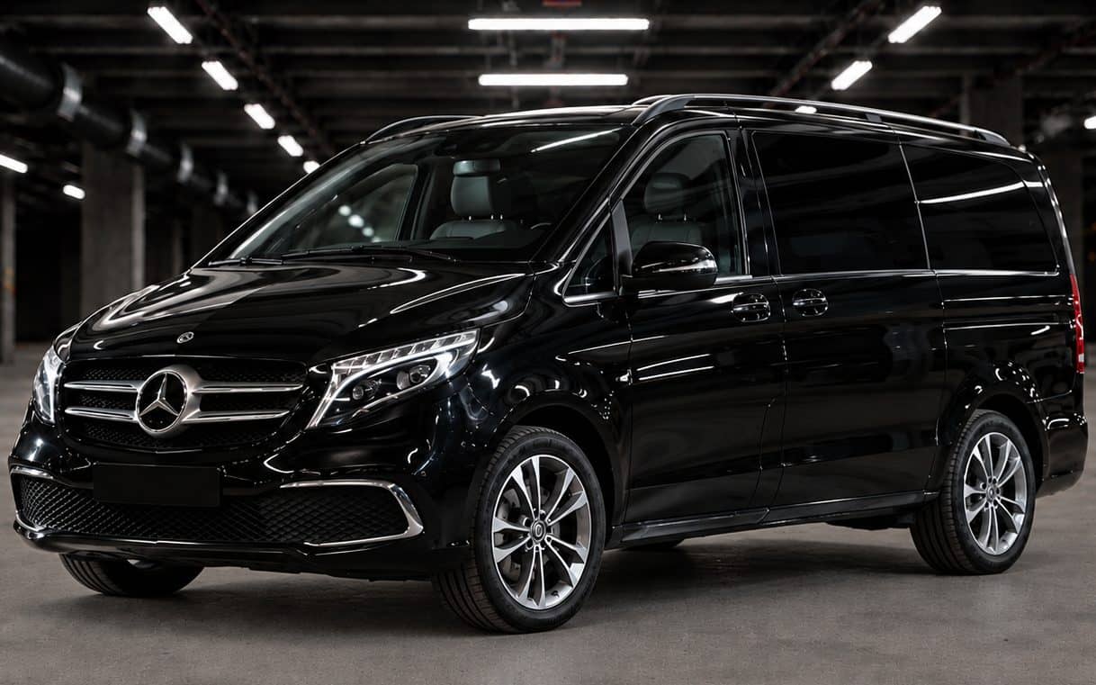 Mercedes-Benz Minivan, luxury minivan for self-drive or chauffeured rental in Lapland
